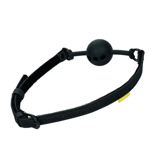 CalExotics breathing ball gag black silicone double padding adjustable buckle
