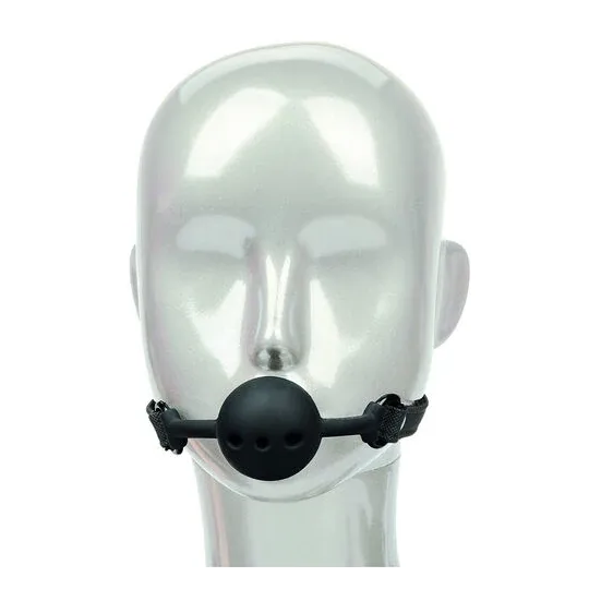 CalExotics breathing ball gag black silicone double padding adjustable buckle