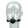 Mordaza de bola respiratoria CalExotics de silicona negro doble acolchado hebilla ajustable