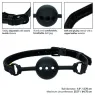 Bâillon boule respirant CalExotics en silicone noir double rembourrage boucle réglable