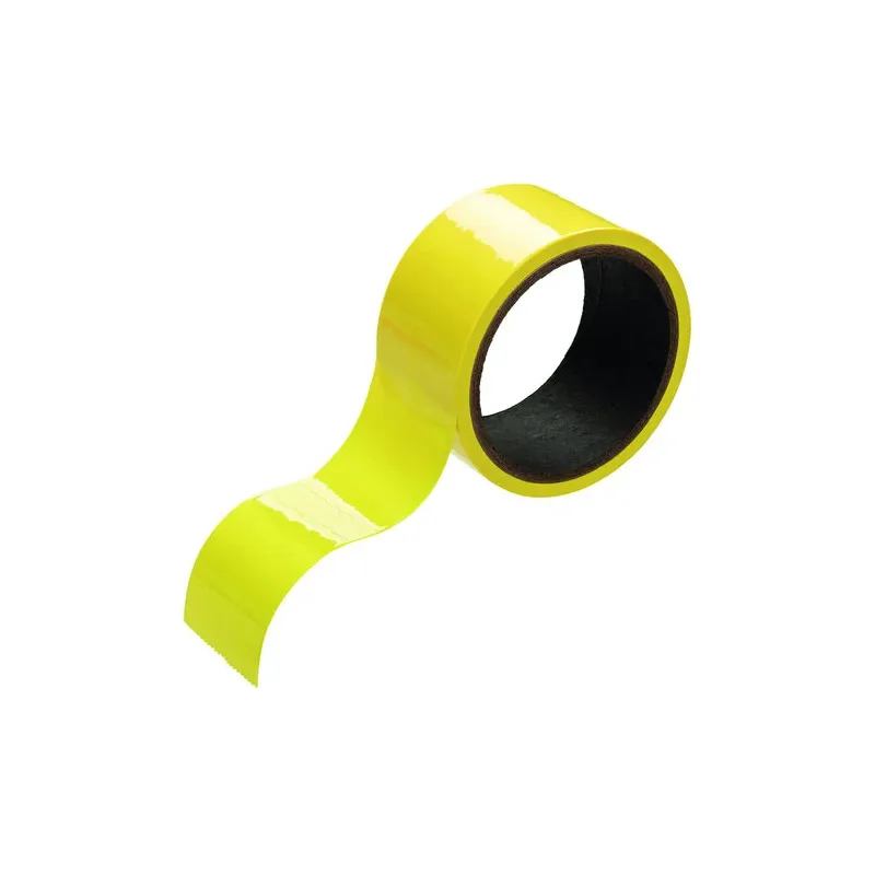 Cinta adhesiva bondage autoadhesiva amarilla CALEXOTICS, 18 metros, reutilizable y respetuosa con la piel.