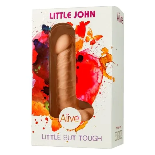 Realistischer Dildo mit Saugnapf, hautfarben, Marke ALIVE, Little John 14,6 cm, wasserdicht PVC