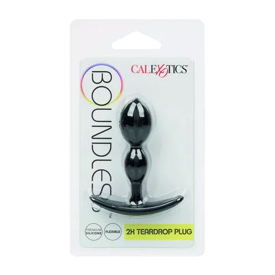 Plug anal en forma de gota de silicona suave CalExotics, diseño bulboso para confort y exploración