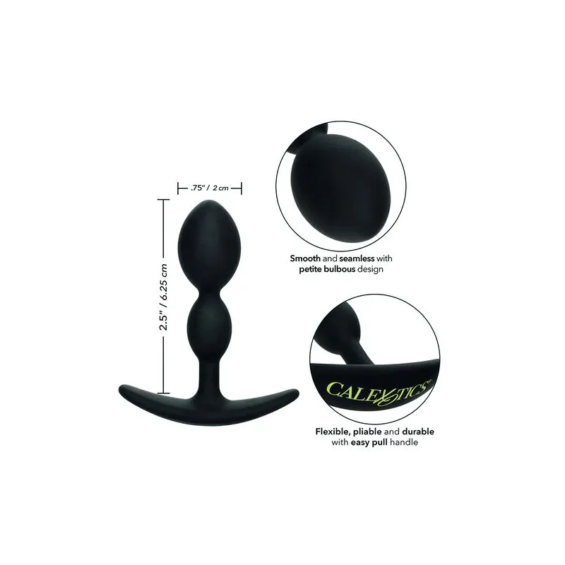 Plug anal en forme de goutte en silicone souple CalExotics, design bulbeux pour confort et exploration