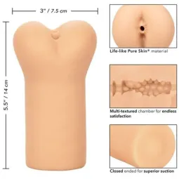 CalExotics Boundless Brown Anus realistic anal masturbator TPE brown overall view