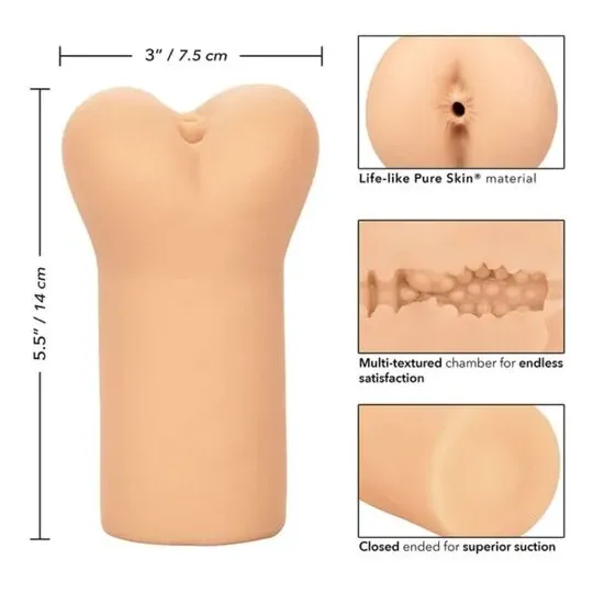 CalExotics Boundless Brown Anus realistic anal masturbator TPE brown overall view