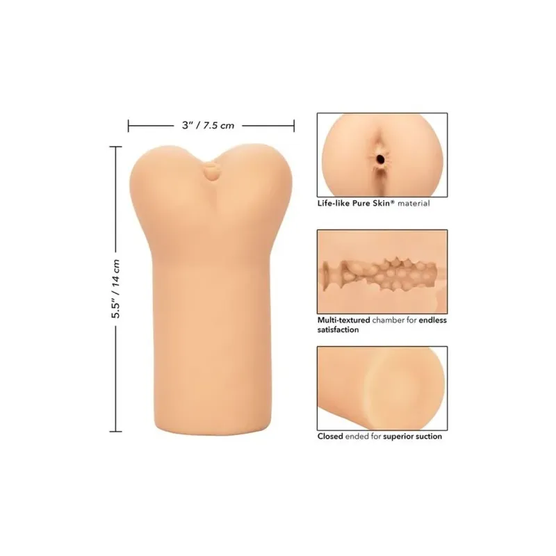 CalExotics Boundless Brown Anus realistic anal masturbator TPE brown overall view