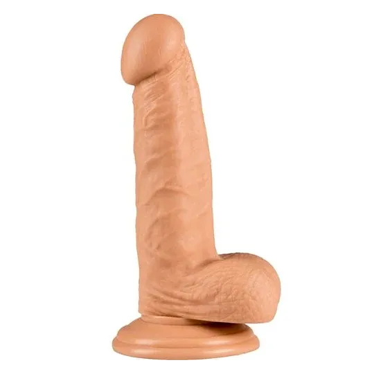 Dildo realistico con ventosa, colore pelle, marca ALIVE, Little John 14,6 cm, PVC impermeabile