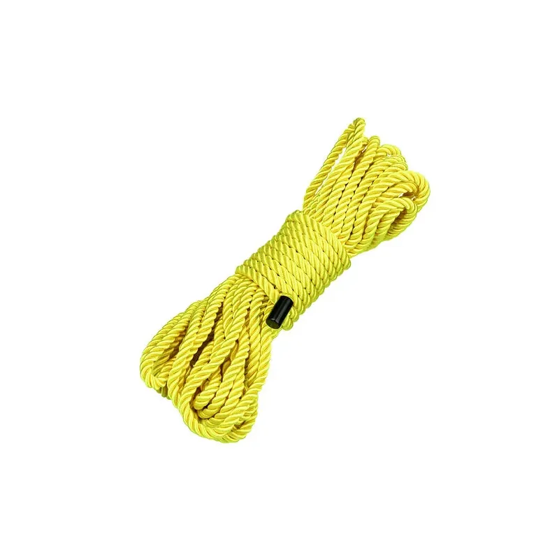 Corde bondage CalExotics Boundless jaune 10 mètres coton polyester pour shibari
