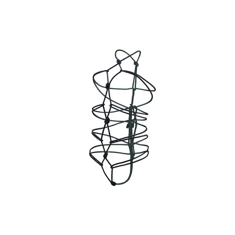 Corde bondage noire CalExotics de 10 mètres, en coton et polyester, avec capuchons métalliques pour jeux BDSM.