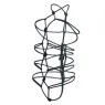Corde bondage noire CalExotics de 10 mètres, en coton et polyester, avec capuchons métalliques pour jeux BDSM.