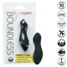 Masseur vibrant CalExotics Boundless Perfect Curve en silicone violet, forme conique incurvée, 10 fonctions, rechargeable USB