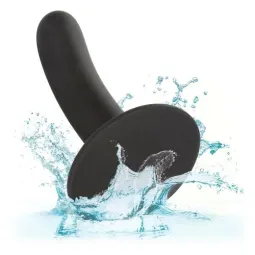 Dildo lisse 12 cm en silicone Calexotics, base ventouse compatible harnais