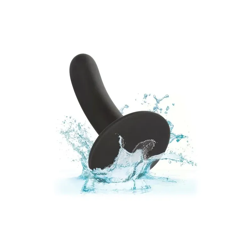 Dildo lisse 12 cm en silicone Calexotics, base ventouse compatible harnais