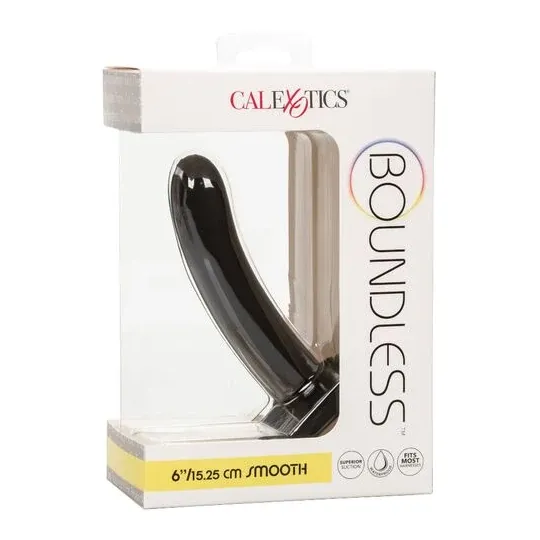 Godet en silicone Calexotics Boundless 15,3 cm courbé lisse avec ventouse et base compatible harnais