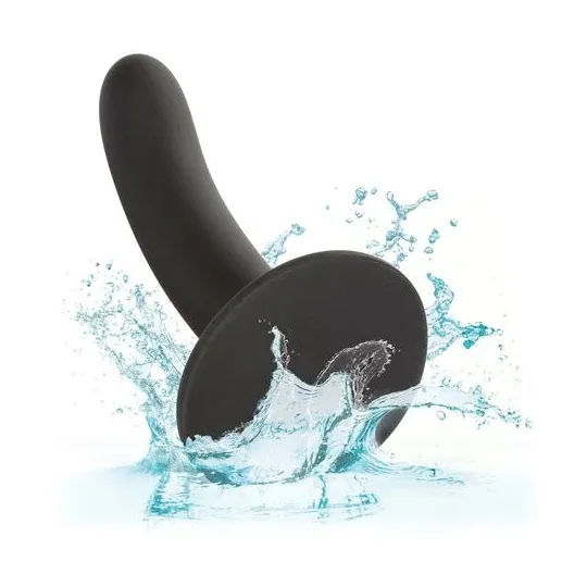 Godet en silicone Calexotics Boundless 15,3 cm courbé lisse avec ventouse et base compatible harnais