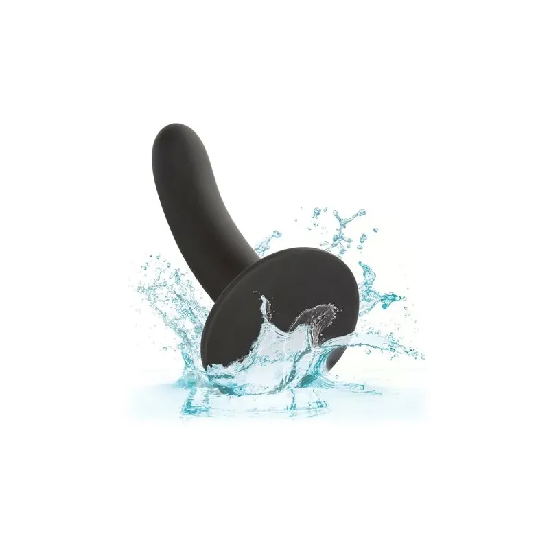Godet en silicone Calexotics Boundless 15,3 cm courbé lisse avec ventouse et base compatible harnais