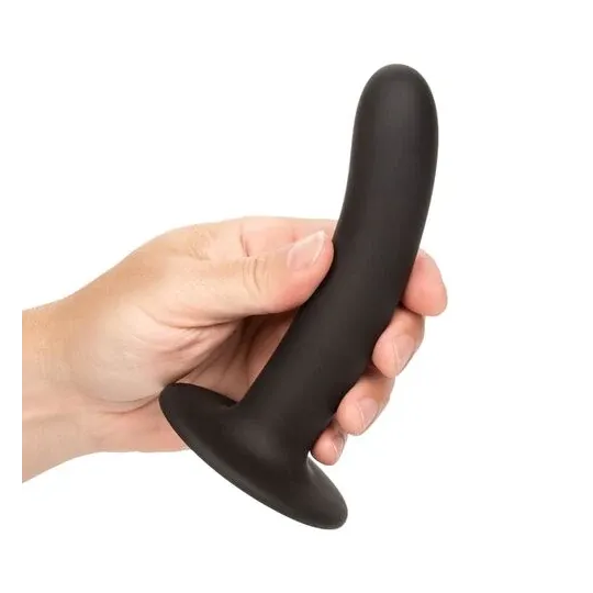 Godet en silicone Calexotics Boundless 15,3 cm courbé lisse avec ventouse et base compatible harnais