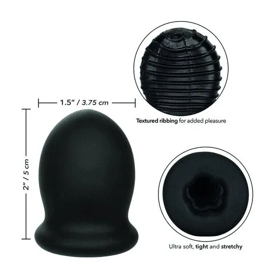 CalExotics Boundless reversible FTM stroker 5cm liquid silicone, smooth and ribbed surfaces for dual pleasure