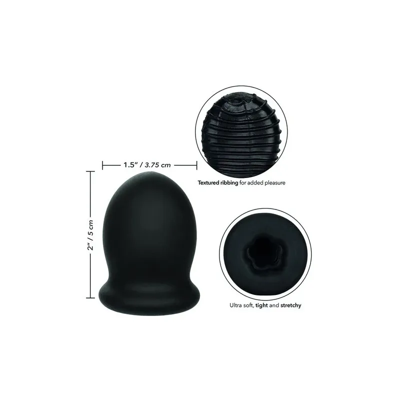 CalExotics Boundless masturbador reversible FTM 5cm de silicona líquida, superficie lisa y acanalada para doble placer