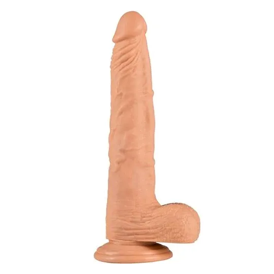 Realistic dildo ALIVE Long John 21.8 cm with suction cup, flesh color, detailed veins and silky texture