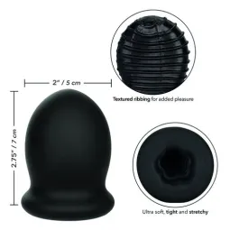 CalExotics Boundless FTM stroker reversibile 7 cm, silicone liquido, lato liscio e rigato, effetto ventosa
