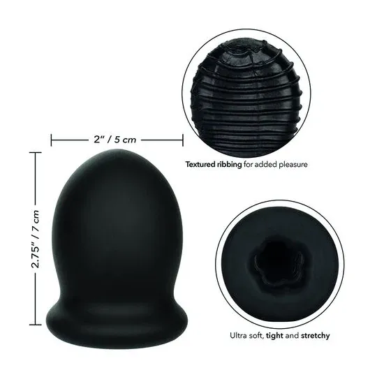 CalExotics Boundless FTM stroker reversibile 7 cm, silicone liquido, lato liscio e rigato, effetto ventosa