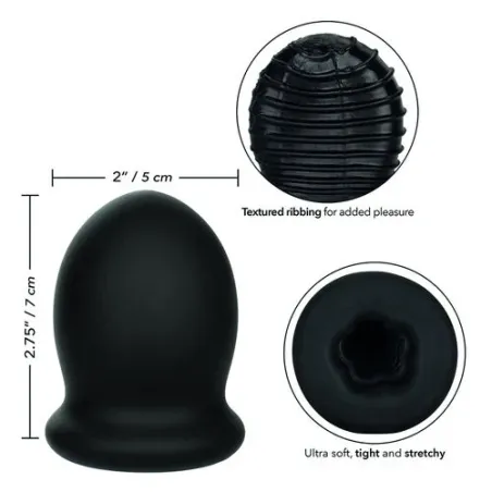 CalExotics Boundless FTM stroker reversible 7 cm, silicona líquida, lado liso y estriado, efecto succión