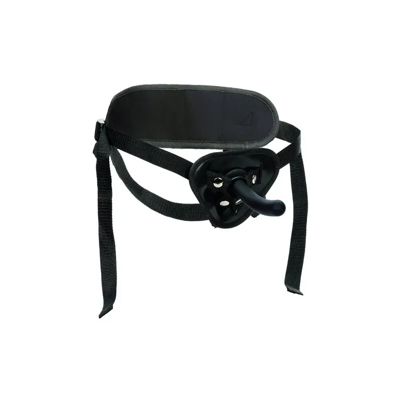 CalExotics curved silicone strap-on kit with adjustable harness and three curved probes for varied stimulation