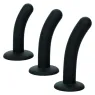 CalExotics curved silicone strap-on kit with adjustable harness and three curved probes for varied stimulation