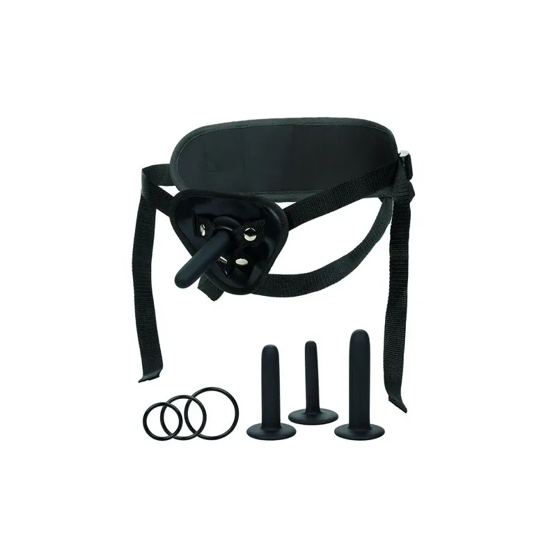 Kit de chevilles en silicone CalExotics avec trois sondes progressives et harnais ajustable, pour une exploration intime en douc