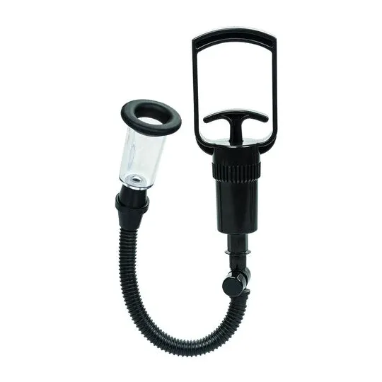 Kit pompa corpo CalExotics con tre cilindri di diametro diverso e valvola di aspirazione regolabile per un vuoto controllato.