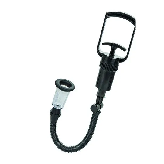 CalExotics body pump kit with three cylinders of different sizes and adjustable suction valve for controlled vacuum.