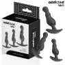 3-teiliges Analplug-Set aus medizinischem Silikon von Addicted Toys - Größen S M L - sicheres Anal Toy