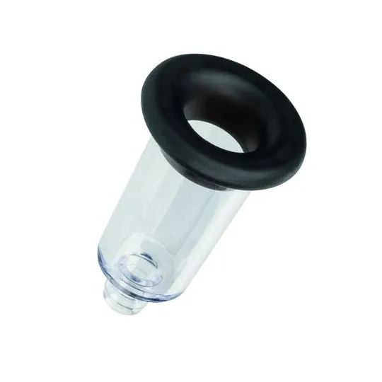 Kit de pompe corporelle CalExotics avec trois cylindres de diamètres différents et valve de purge pour aspiration réglable.