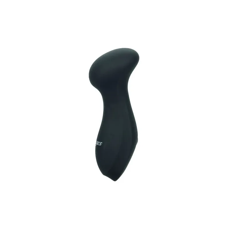 Mini masseur CalExotics Boundless en silicone liquide, étanche IPX7, rechargeable, forme arrondie.