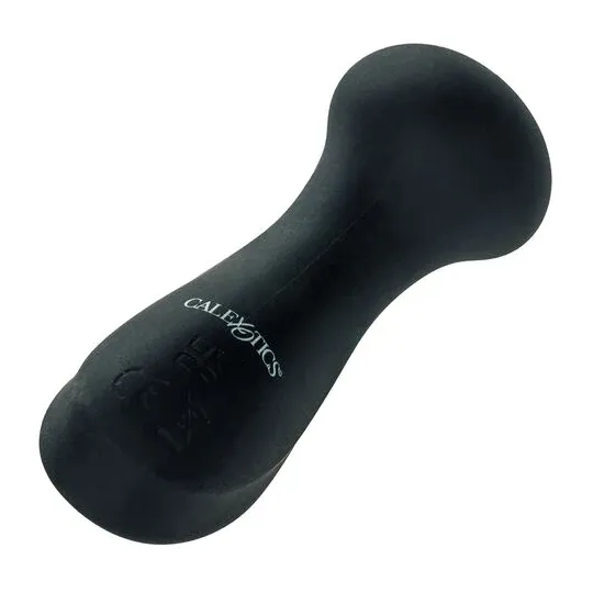 Mini masseur CalExotics Boundless en silicone liquide, étanche IPX7, rechargeable, forme arrondie.