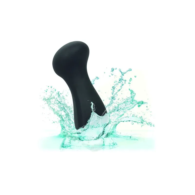 Mini masseur CalExotics Boundless en silicone liquide, étanche IPX7, rechargeable, forme arrondie.