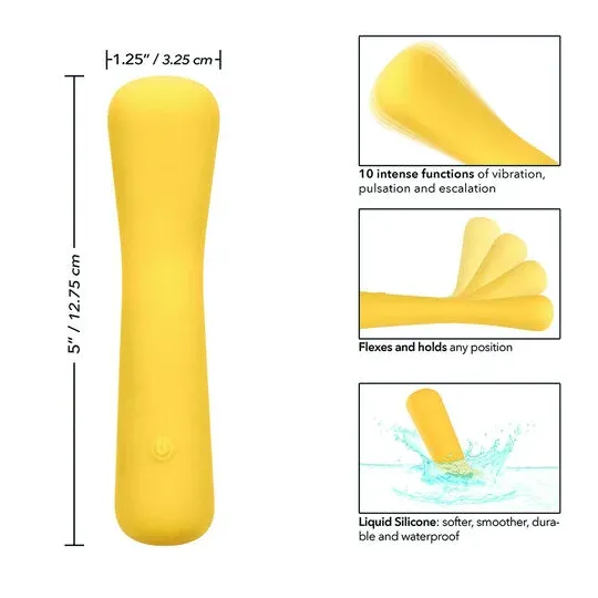 Mini masseur flexible CalExotics Boundless FlexiWand en silicone violet avec 10 modes vibrants