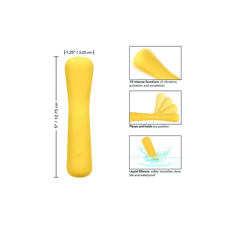 Mini masseur flexible CalExotics Boundless FlexiWand en silicone violet avec 10 modes vibrants