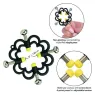 Adjustable nipple clamp CalExotics silver metal with 4-point screw, top view.