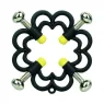 Adjustable nipple clamp CalExotics silver metal with 4-point screw, top view.