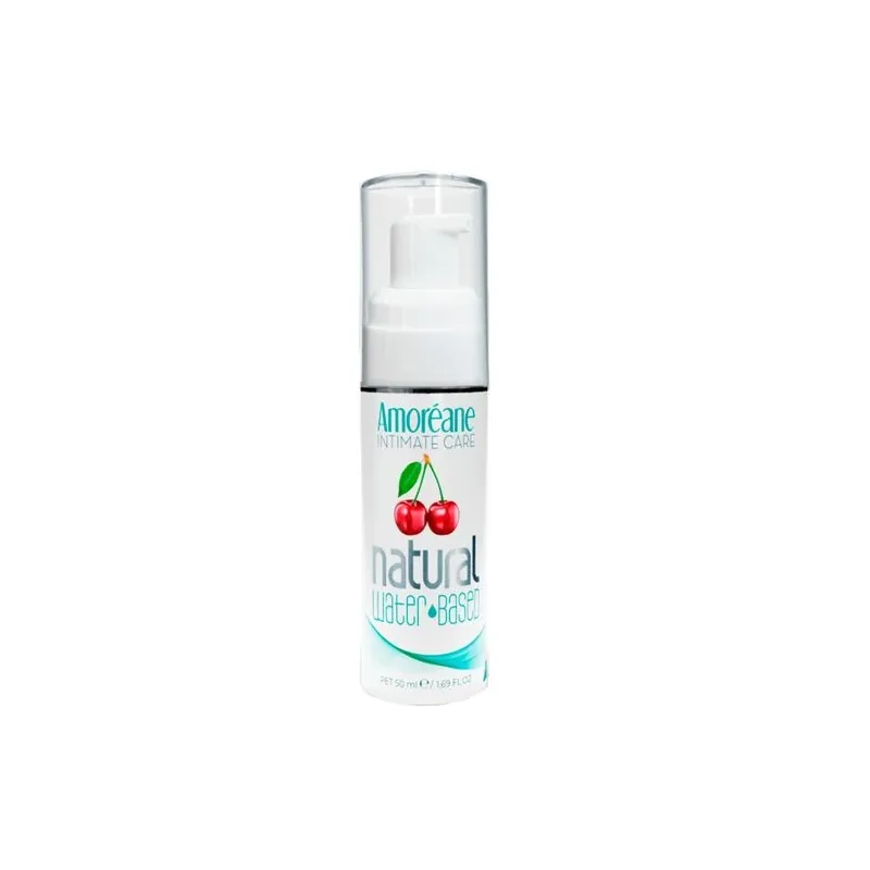 Lubrifiant à base d'eau cerise 50 ml AMOREANE - Gel intime hydratant à l'arôme cerise