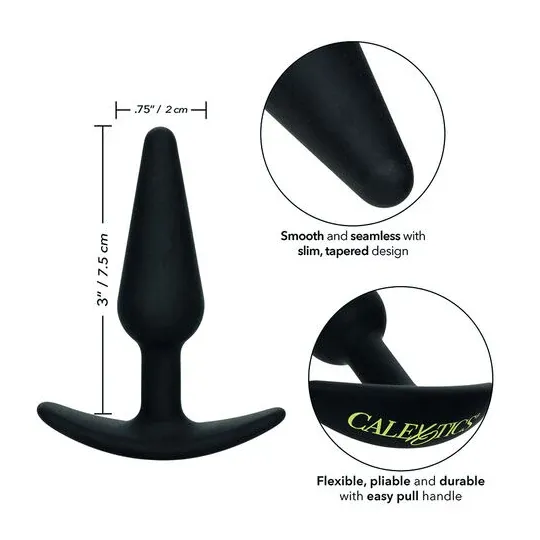 Prise anale slim en silicone flexible CalExotics Boundless forme effilée pour insertion douce