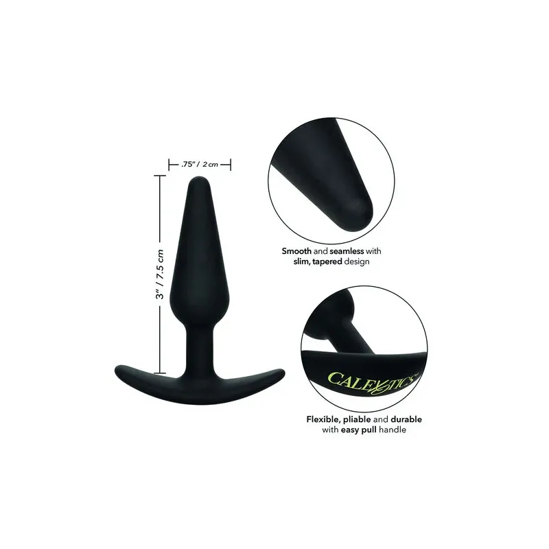 Prise anale slim en silicone flexible CalExotics Boundless forme effilée pour insertion douce