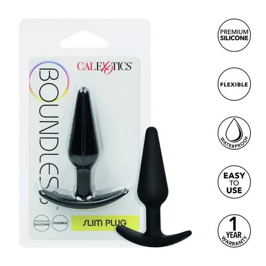Prise anale slim en silicone flexible CalExotics Boundless forme effilée pour insertion douce
