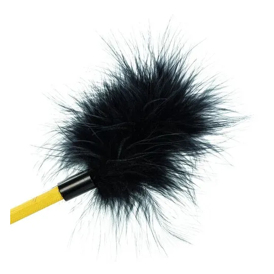 CalExotics Boundless Récolte de Plumes plumeau à double extrémité avec cravache en fausse fourrure, jeu sensoriel.