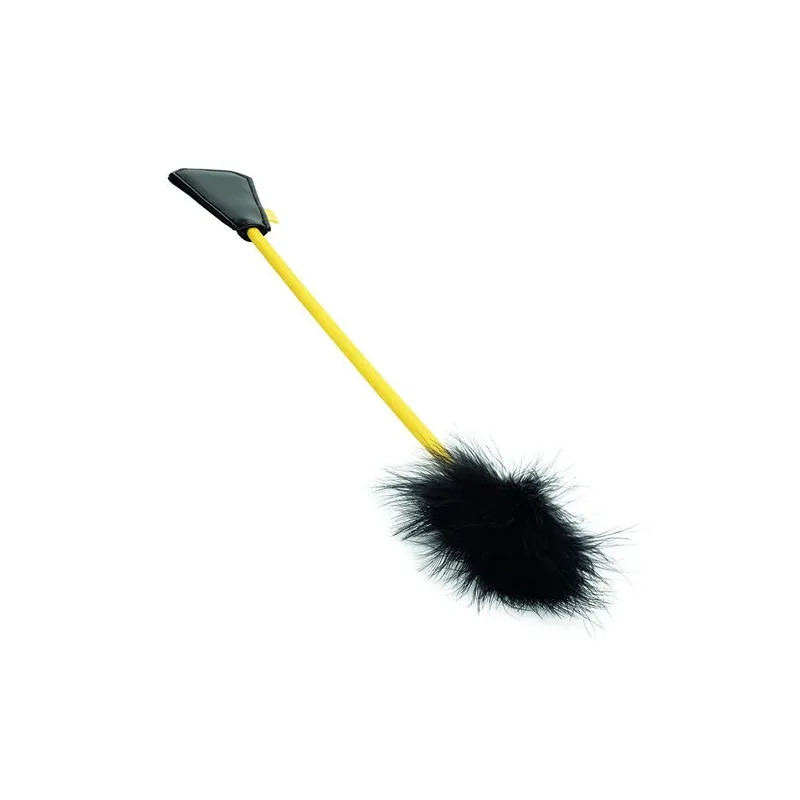 CalExotics Boundless Récolte de Plumes plumeau à double extrémité avec cravache en fausse fourrure, jeu sensoriel.