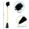 CalExotics Boundless Récolte de Plumes plumeau à double extrémité avec cravache en fausse fourrure, jeu sensoriel.