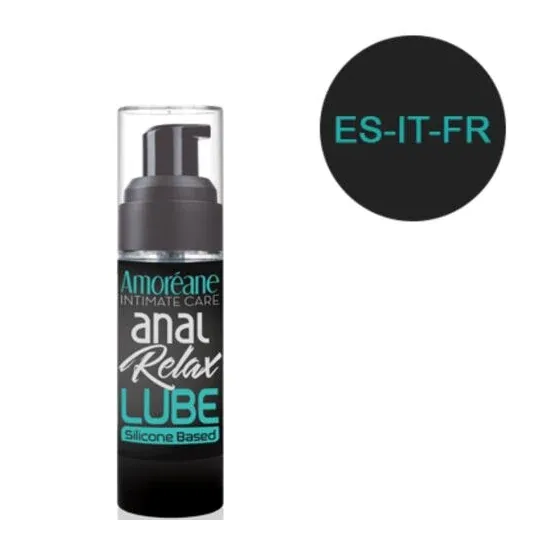 Flacon lubrifiant anal relaxant silicone Amoreane 30ml vue avant